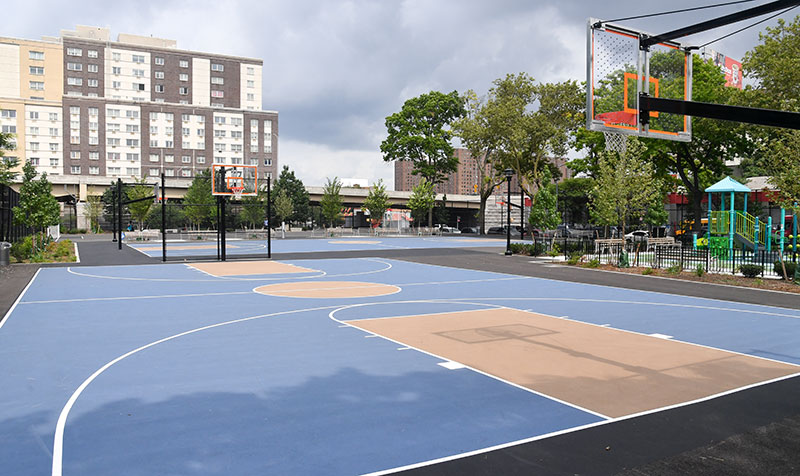 Pulaski Park in Bronx Community District 1. This park was renovated after the Community Board identified it as a need. Credit: NYC Parks / Daniel Avila