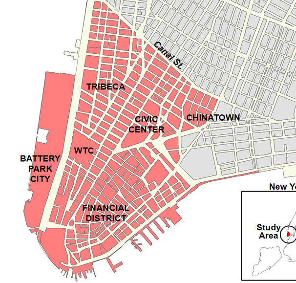 A Pre- and Post-9/11 Look (2000-2005) at Lower Manhattan