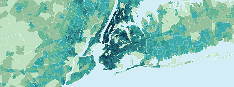 Image of New York City and surrounding areas.