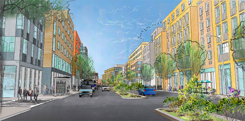 Rendering of Bay Street Corridor 