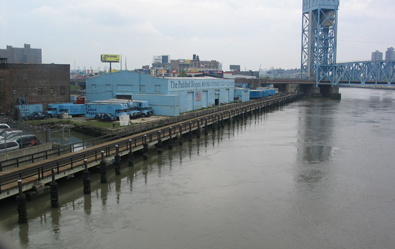 The Bronx Harlem River waterfront north of the Metro North Bridge.
