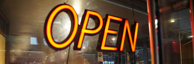 "OPEN" Lighted Sign