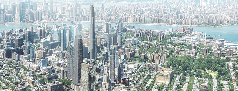 Aerial view of Downtown Brooklyn and Fort Greene
