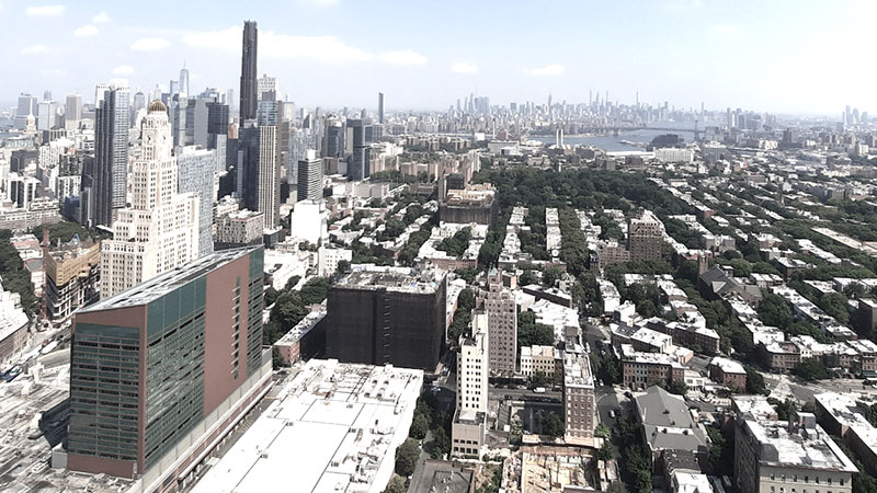 Aerial view of Downtown Brooklyn and Fort Greene
