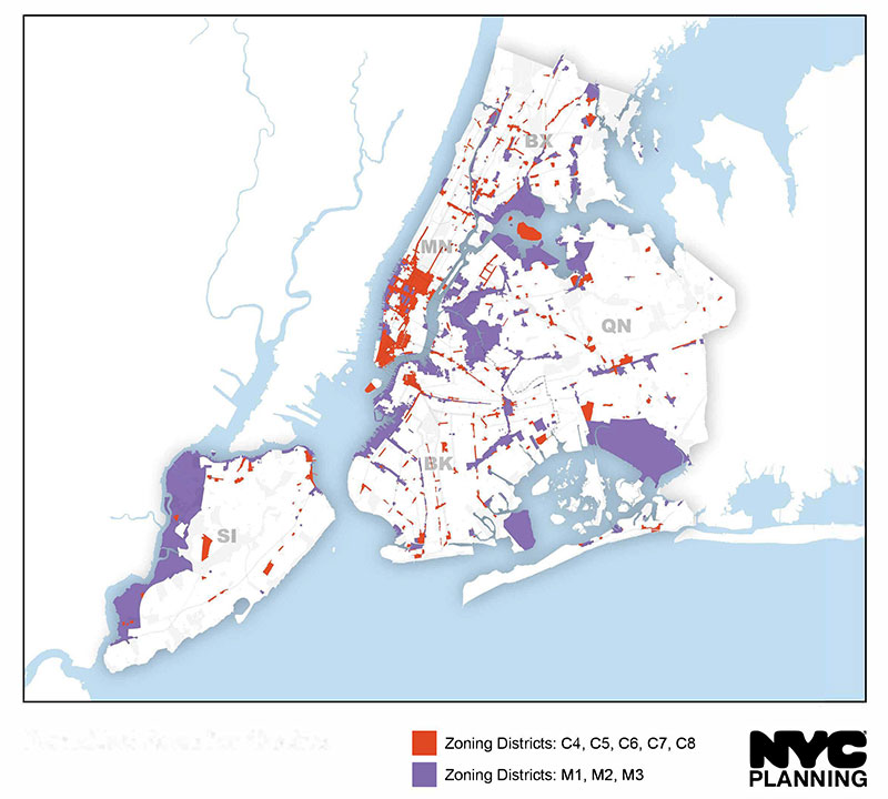 Map of districts covered by the proposal.