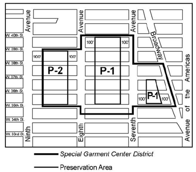 Special Garment Center District Existing Zoning Map