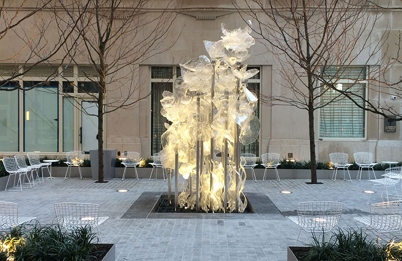 Light sculpture at 99 Church Street