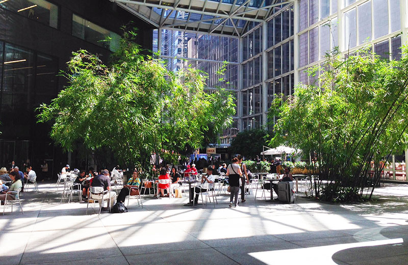 590 Madison Avenue: A covered pedestrian space originally built in 1982 and modified in 1995