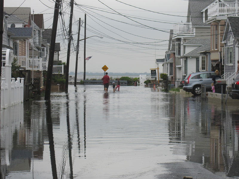 Flooded street end in Broad Channel