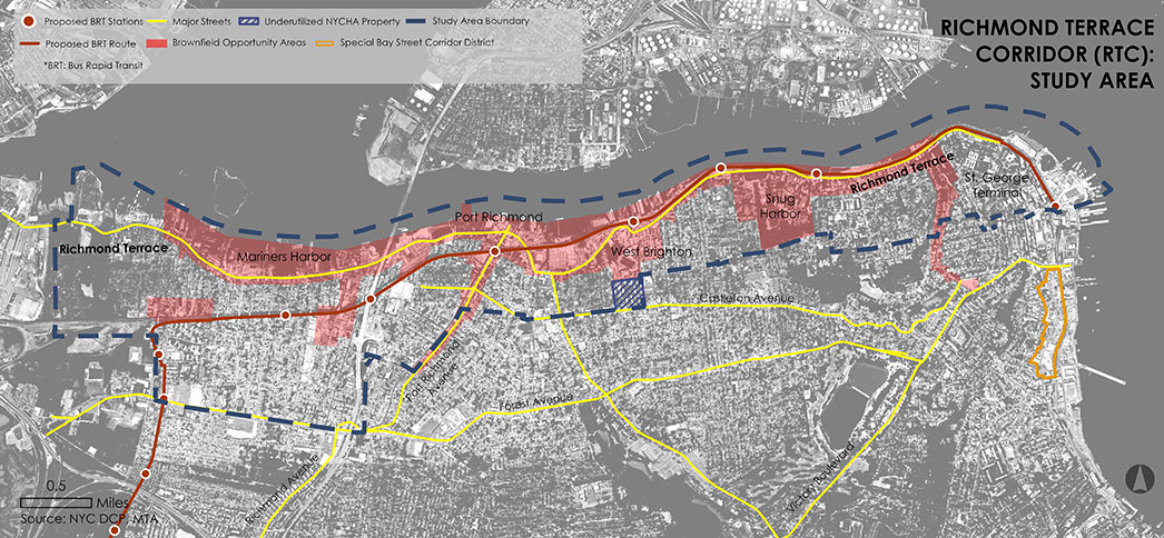 Richmond Terrace study area map