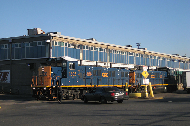Freight train at Hunts Point Produce Market