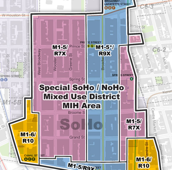 Map of city blocks with shaded areas