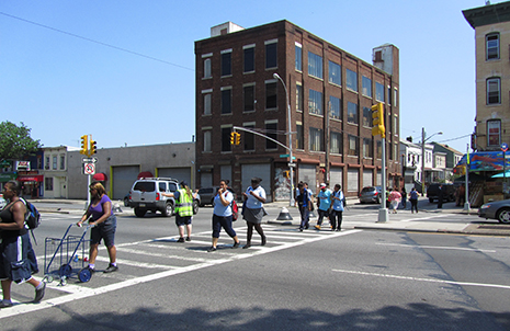 A safety median and high-visibility crosswalk have made this intersection at Atlantic Avenue and Warwick Street safer for pedestrians