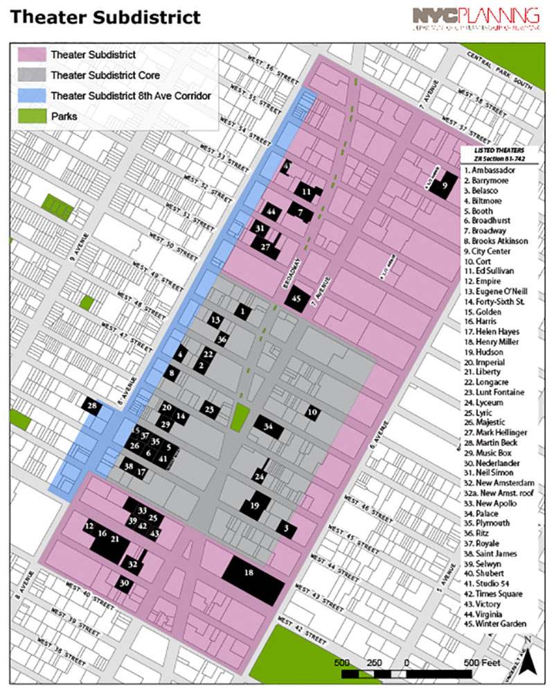 Theater Subdistrict Map 