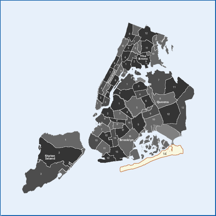 Maps Queens CB 14