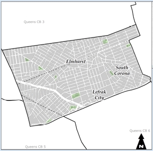 Queens CB4 District Map