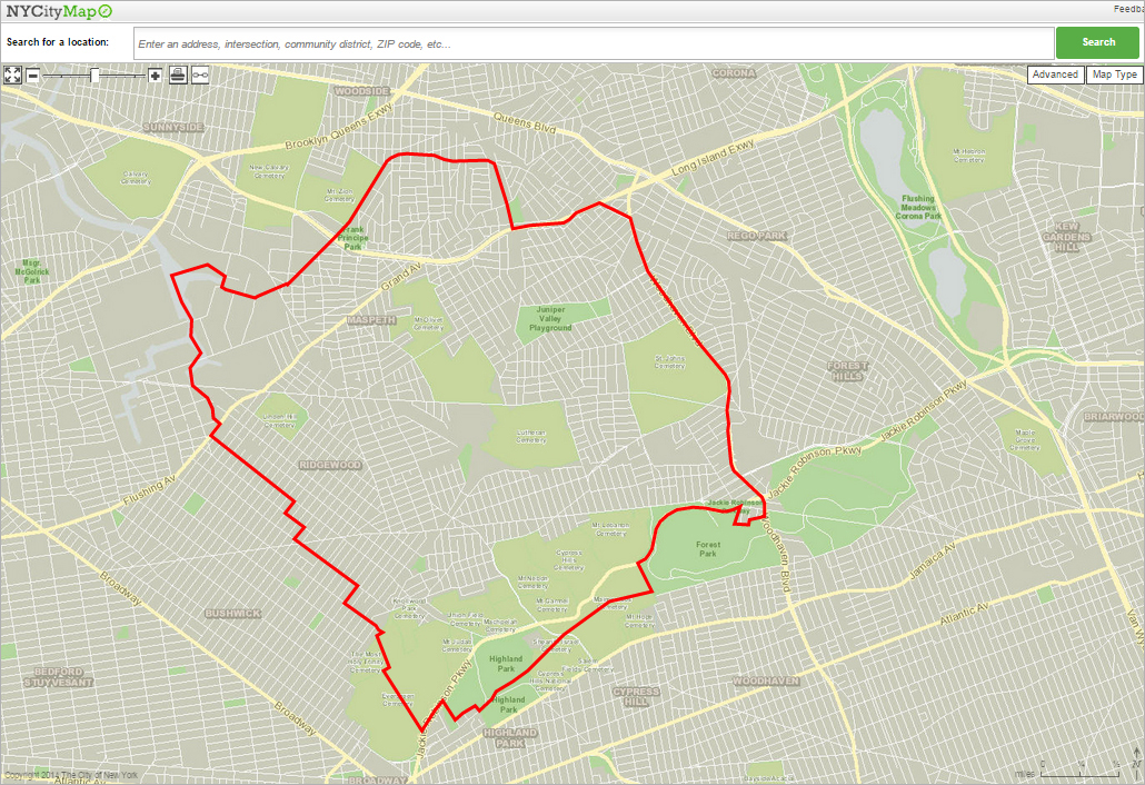 Queens Community Board 5 Map
