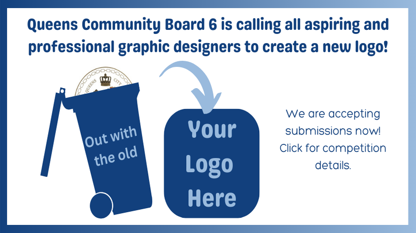 Queens CB6 logo competition. Accepting submissions now! Click for more details
                                           