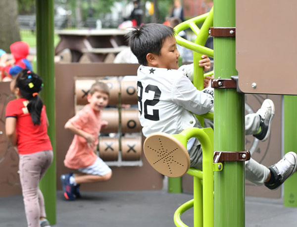 Children playing in Bowne Park
                                           