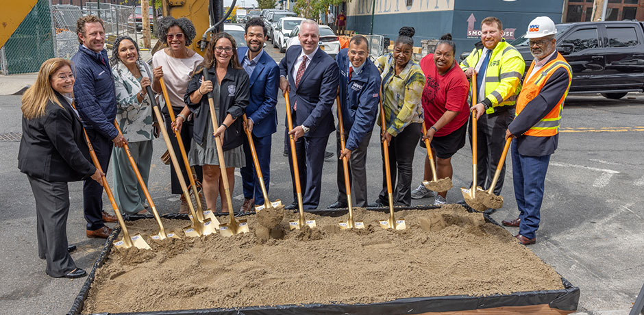 Various City Agency Officials, Elected Officials and Community Supporters at groundbreaking for the Red Hook Coastal Resiliency (RHCR) Project
                                           