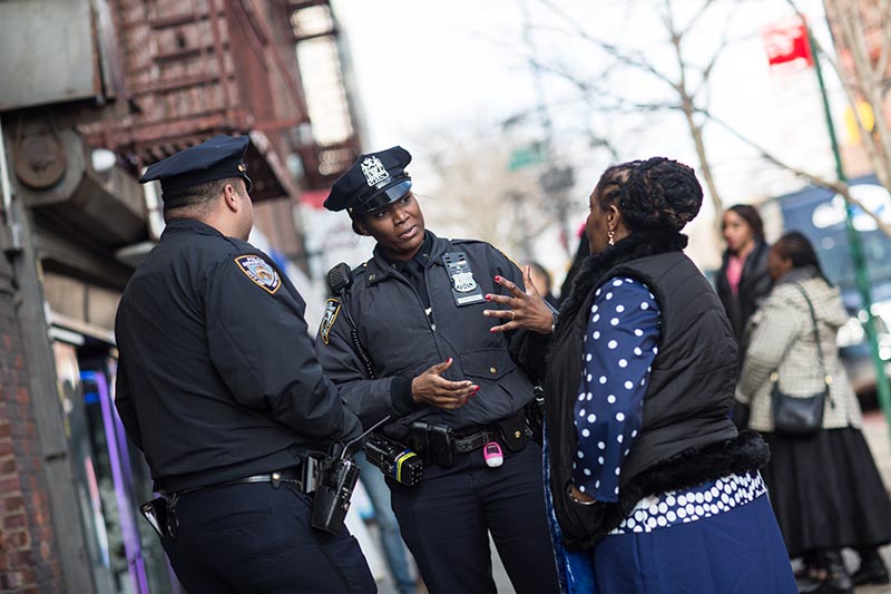 NYPD talking to concerned citizen
