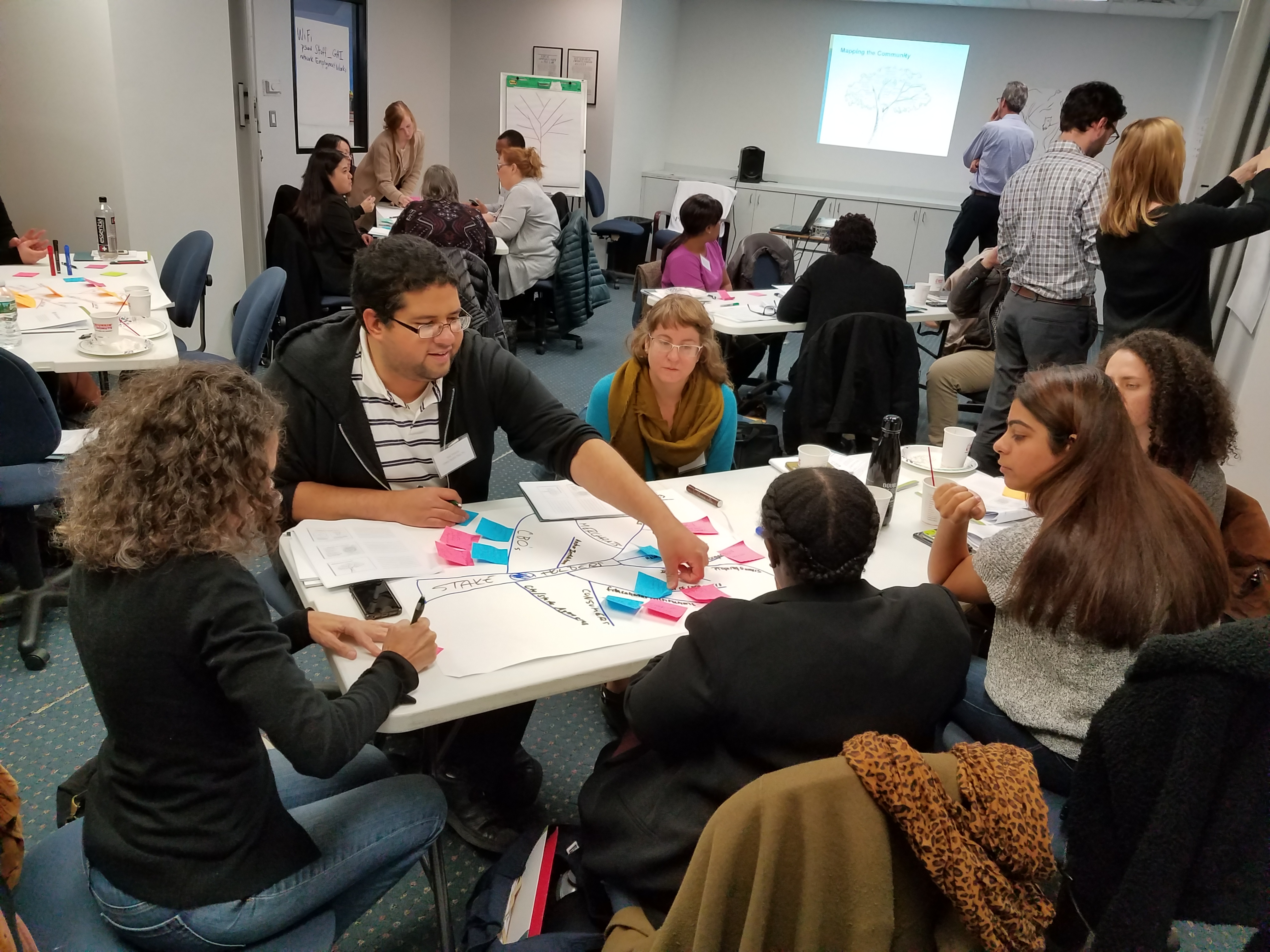 multiple participants in a workshop