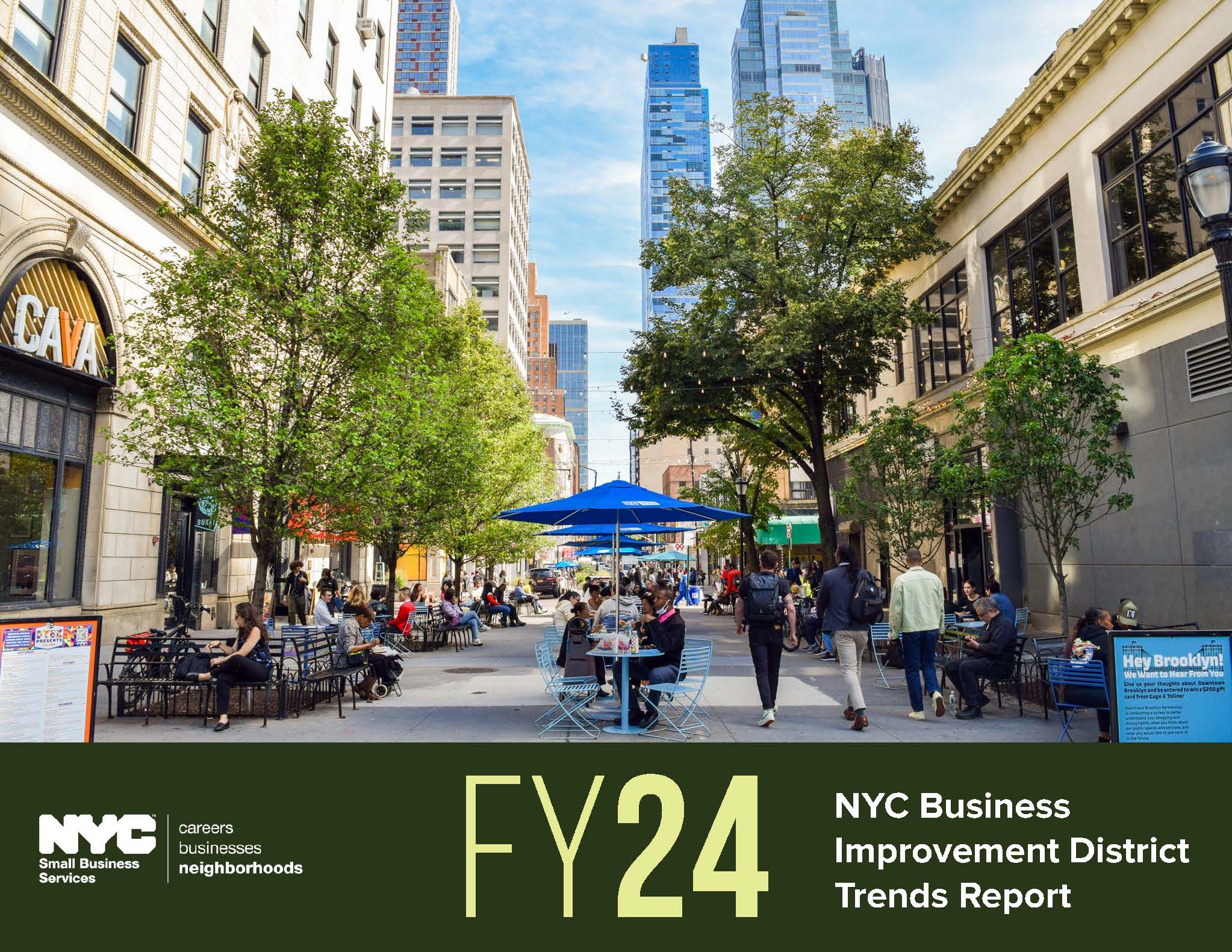 Cover of Fiscal Year 2024 Business Improvement District Trends Report
                                           