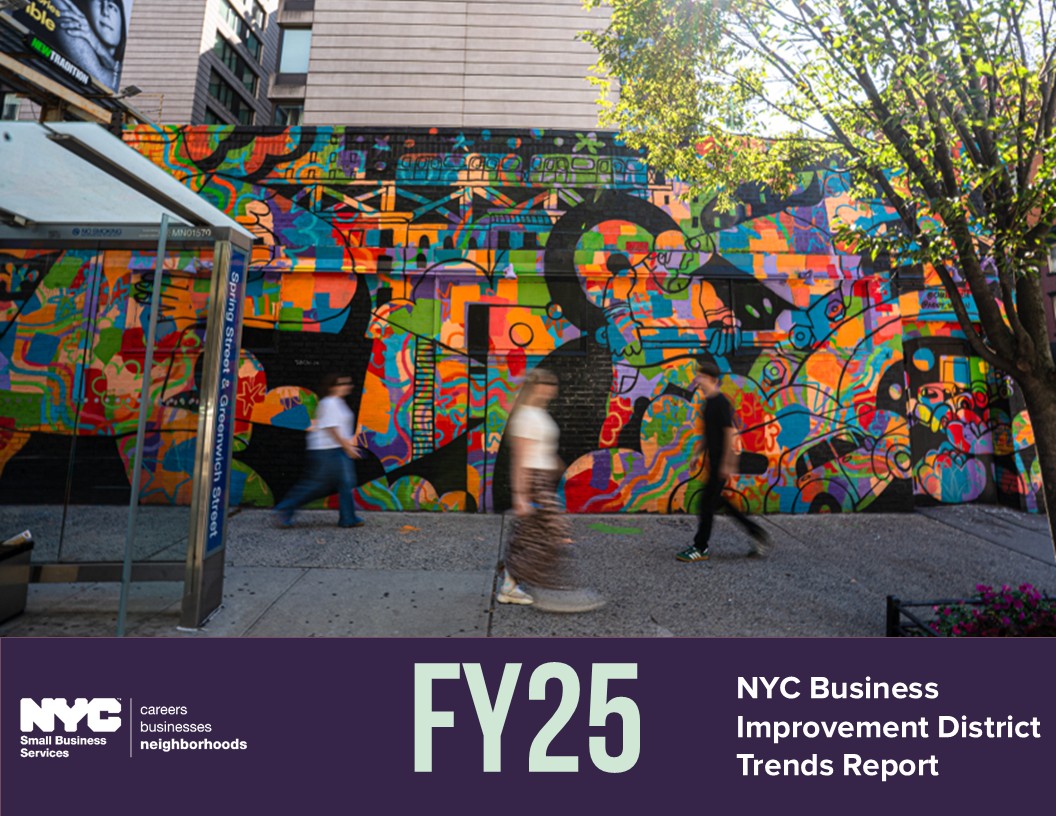FY24 NYC Business Improvement District Trends Report cover