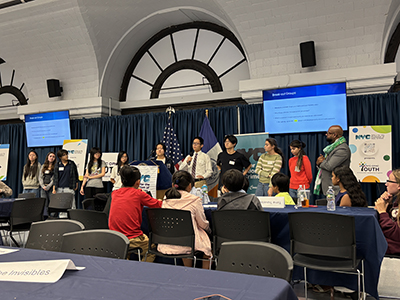 An ambassador group of senior students are presenting their community project