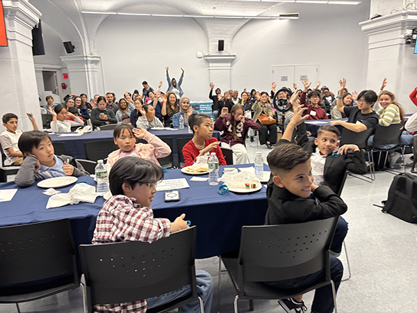 Youth ambassadors raised hands to answer questions