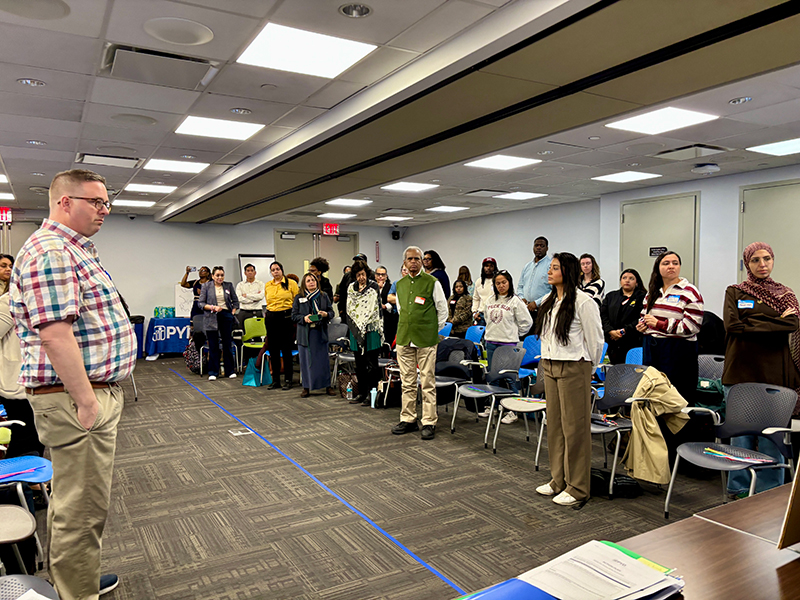 attendee were engaged in an activity during training session