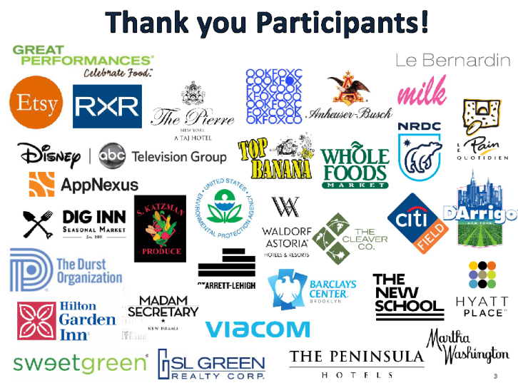 A poster thanking all participants