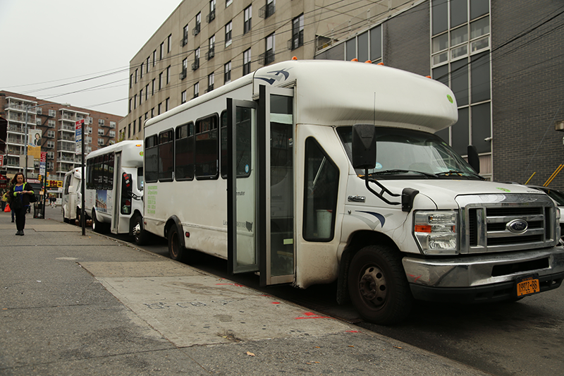 commuter van parked