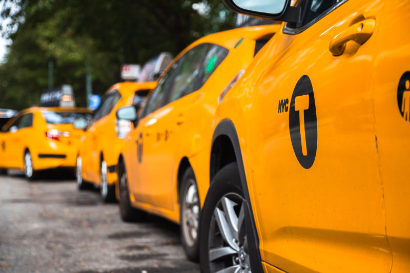 image of yellow cabs