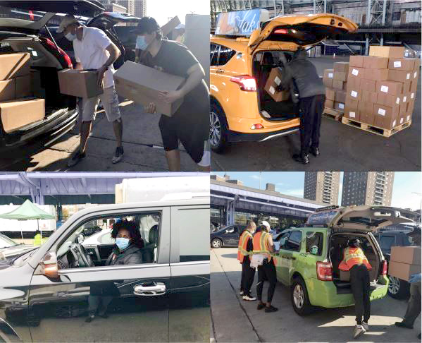 Picture of TLC Drivers participating in GetFoodNYC program
