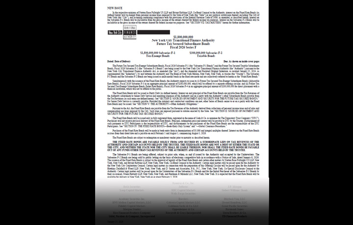 Fiscal 2026 Subseries F-1 and F-2 Offering Circular page
                                           