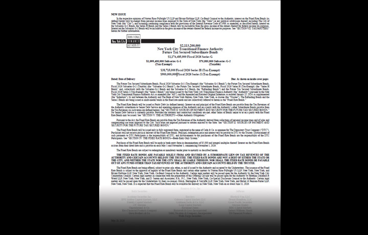 Fiscal 2026 Subseries G, H and I Offering Circular page
                                           