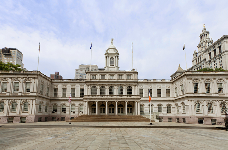 Front Exterior view of New York City Hall