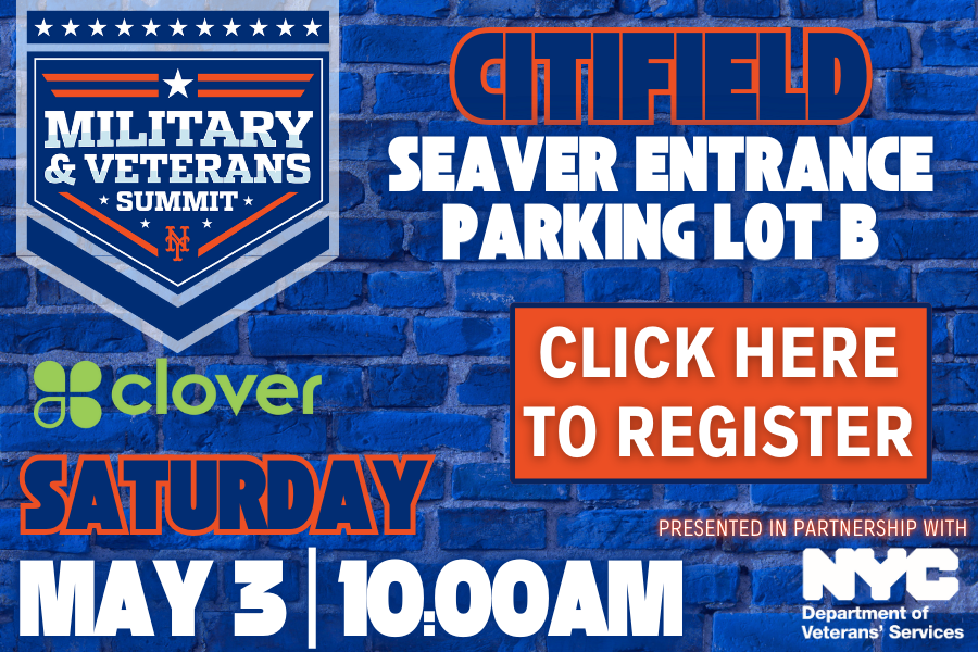 Mets Military & Veteran Summit logo with dates of event
                                           
