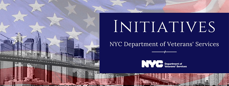 New York CIty shyline with the American flag superimposed over it