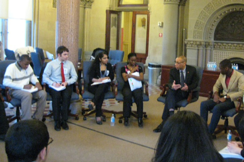 Mayor's Youth Leadership Council Meet With Schools Chancellor Dennis Walcott