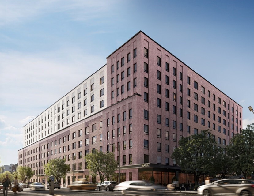 a brownish color building