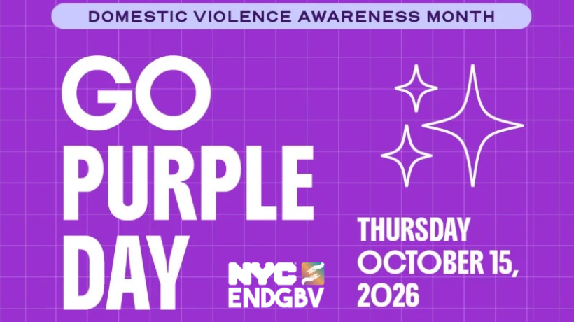 Domestic Violence Awareness Month Go Purple Day Thursday October 15, 2026