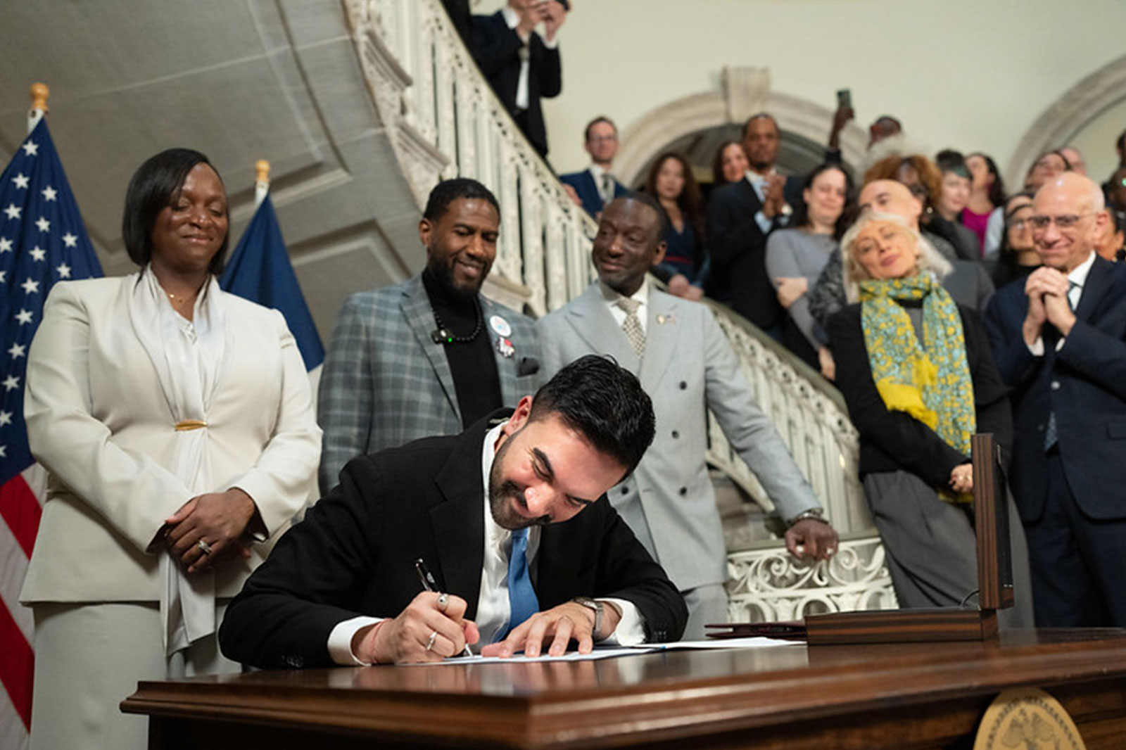 Mayor Mamdani signing executive order