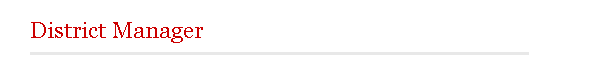 District Manager