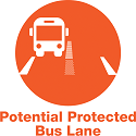 Potential Protected Bus Lane icon