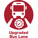 Upgraded Bus Lane icon