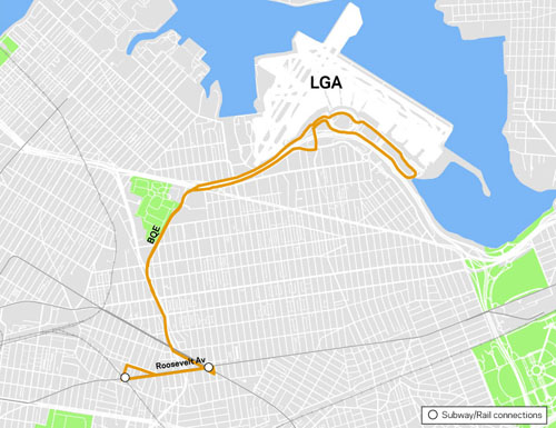 Woodside – Jackson Heights Airport Connector Map Woodside – Jackson Heights Airport Connector Map