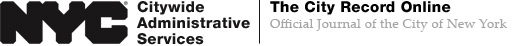 City of New York | The City Record Online