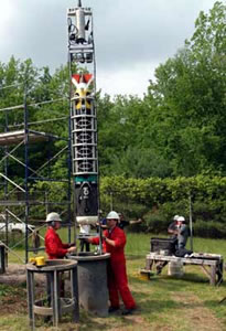 ULIISYS is launched at a shaft site in the Rondout Reservoir.